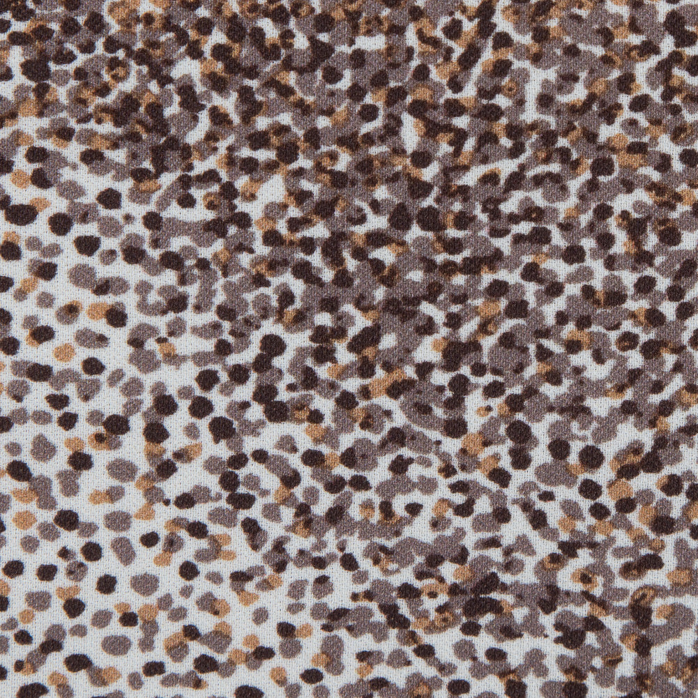 Italian Taupe Animal Digitally Printed Stretch Polyester Detail