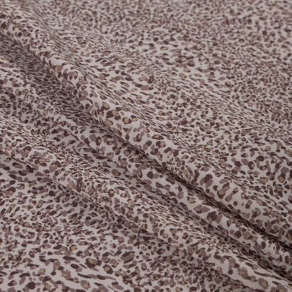 Italian Beige Animal Digitally Printed Stretch Polyester Folded