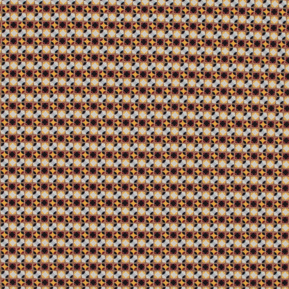 Italian Yellow Geometric Digitally Printed Stretch Polyester