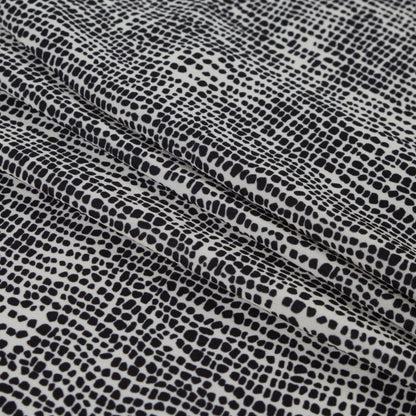 Italian Ivory Reptilian Digitally Printed Stretch Polyester Folded