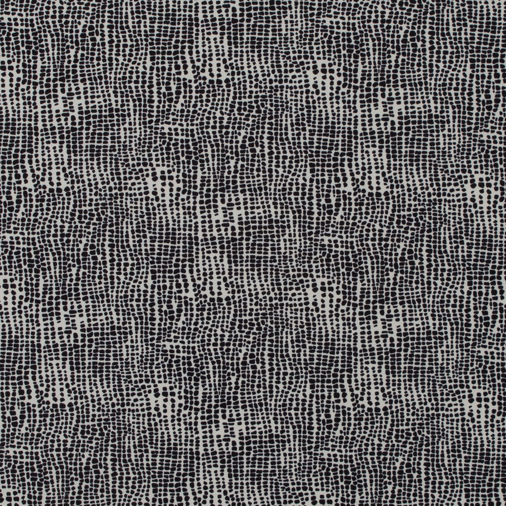 Italian Ivory Reptilian Digitally Printed Stretch Polyester