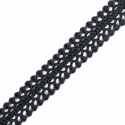 Black Braided Loop Cord - 0.75" Detail