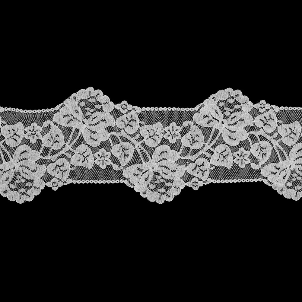 Off-White Floral Lace Trim - 6"