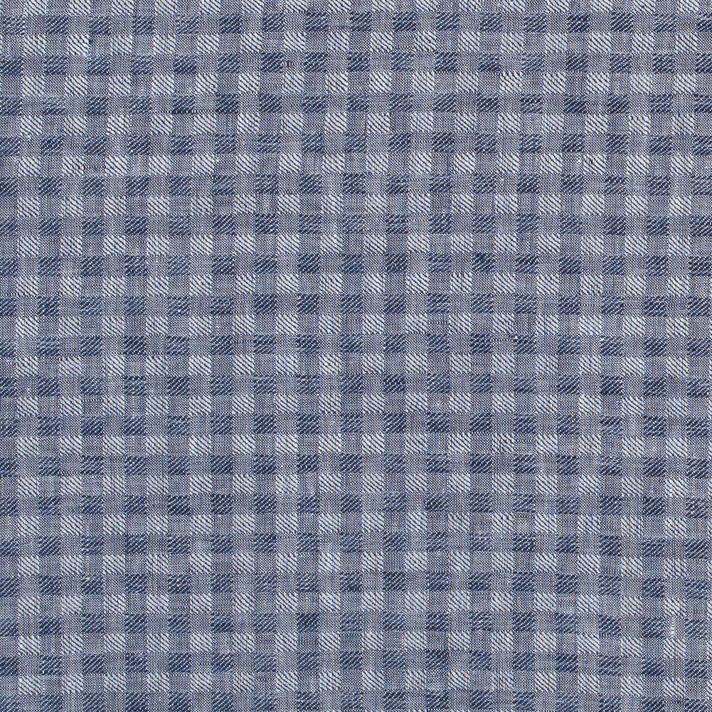Blue Shepherd's Check Cotton Woven