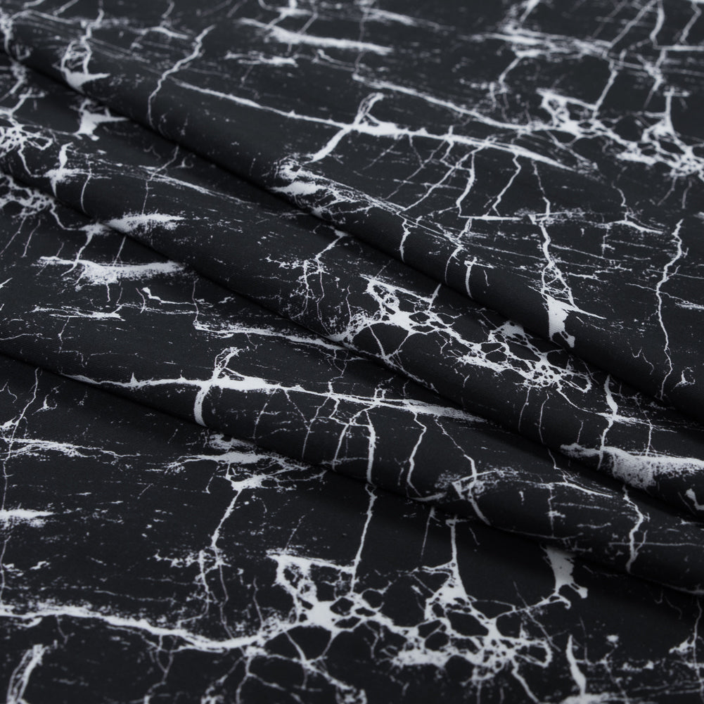 Black Marble UV Protective Compression Tricot with Aloe Vera Microcapsules - Folded