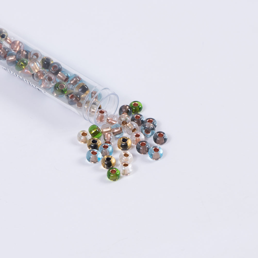 Clear Earth Tone Czech Seed Beads - Size 2