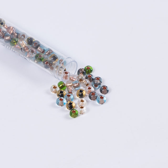 Clear Earth Tone Czech Seed Beads - Size 2