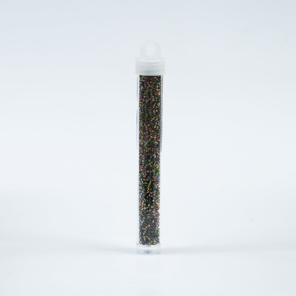 Clear Earth Tone Czech Seed Beads - Size 10 - Detail