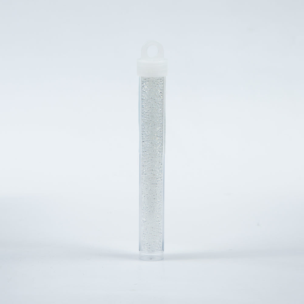 Clear Iridescent Czech Seed Beads - Size 10 Detail