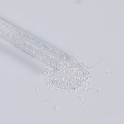 Clear Iridescent Czech Seed Beads - Size 10