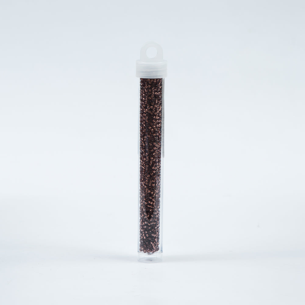 Copper Lined Amethyst Czech Seed Beads - Size 10 Detail