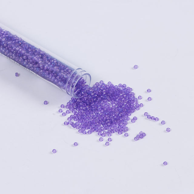 Mauve Iridescent Czech Seed Beads - Size 10