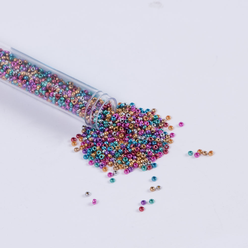 Metallic Multicolor Czech Seed Beads - Size 10