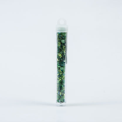 Green Mixed Media Beads - Size 10 Detail