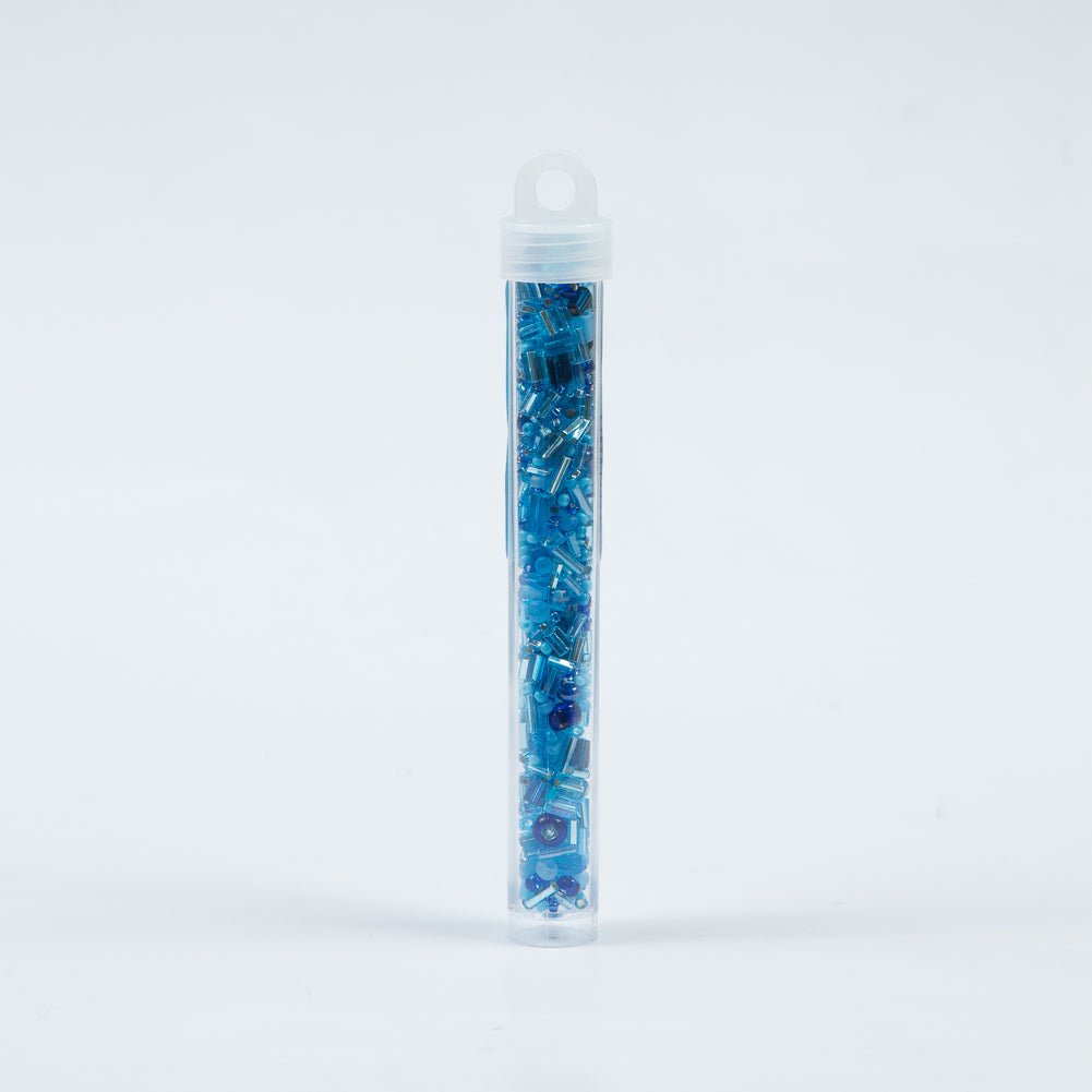 Aqua Mixed Media Beads - Size 10 Detail