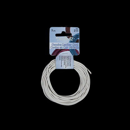 Dazzle-It White Genuine Leather Cord - 2mm