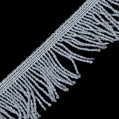 Silver Metallic Twisted Fringe - 2 - Detail