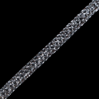 Silver Metallic Braided Trim - 0.375 - Detail