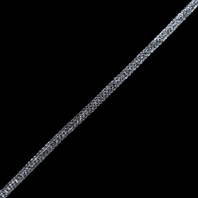 Silver Metallic Braided Trim - 0.375
