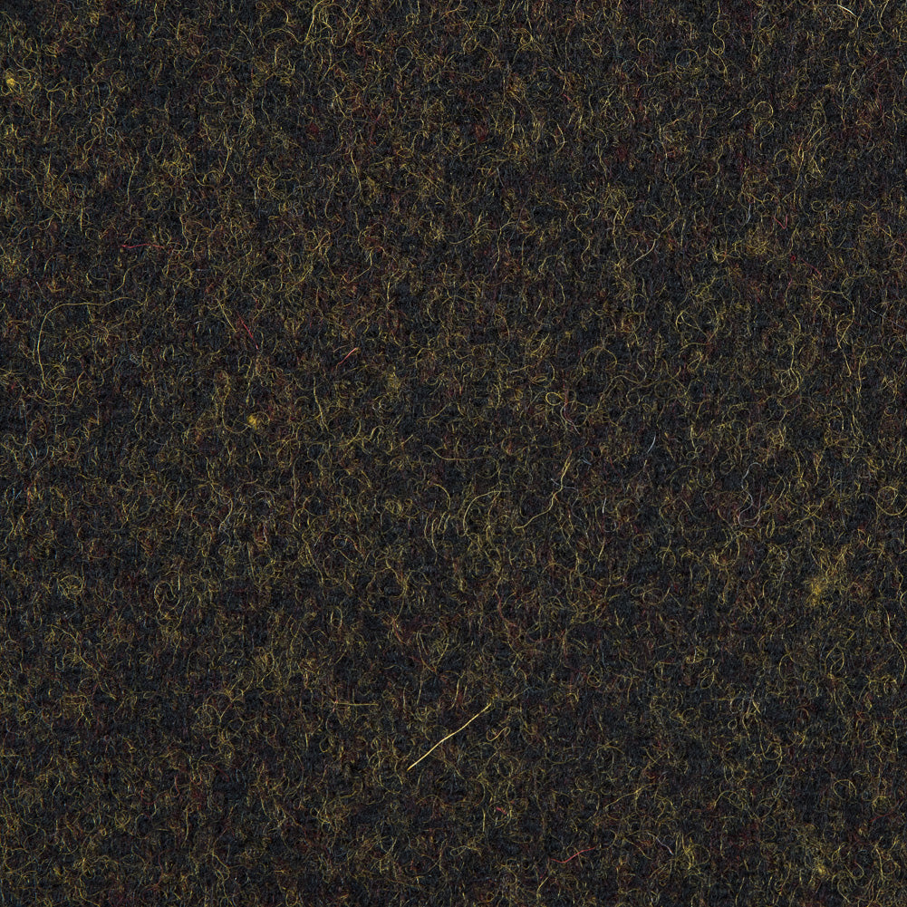 Navy Blue and Yellow Felted Wool Coating Detail