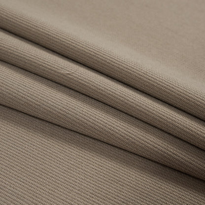 Greige Wool Coating with a Twill Side and a Ottoman Side Folded
