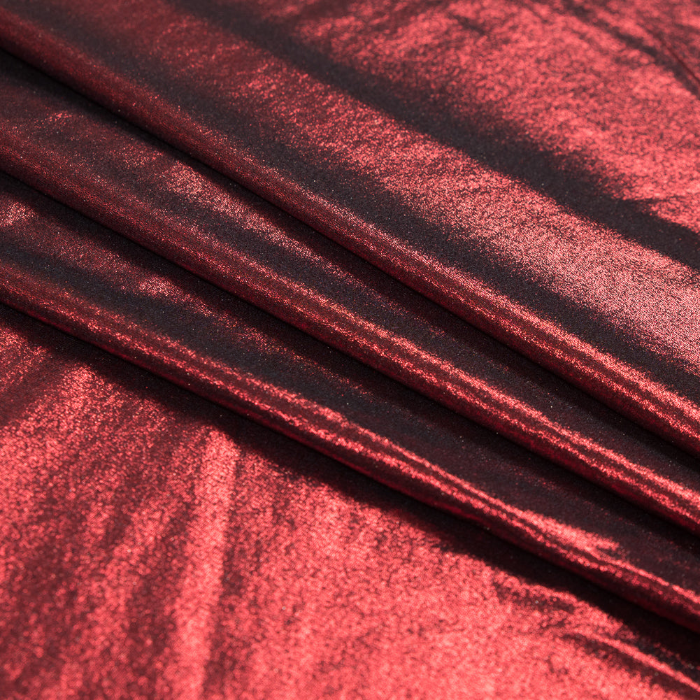 Metallic Mars Red All-Over Foil Knit Detail