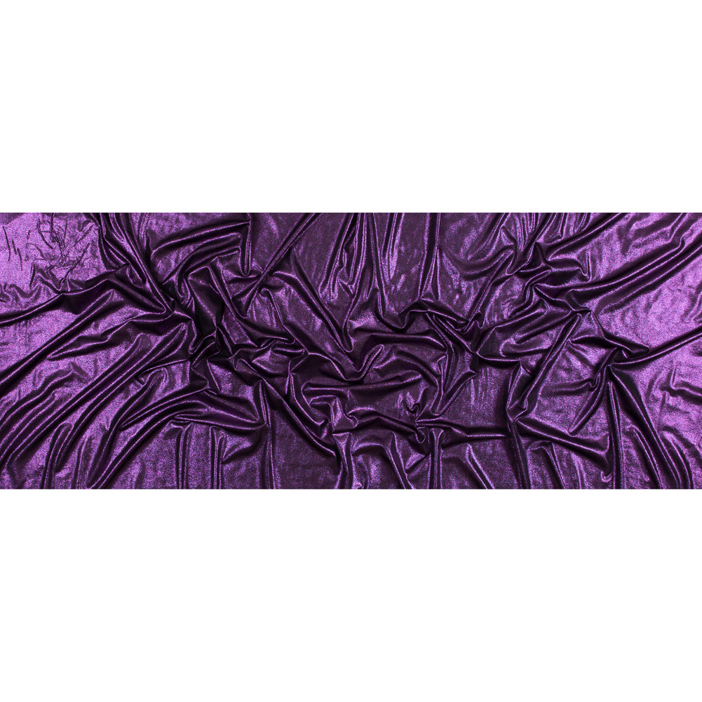 Metallic Hyacinth Violet All-Over Foil Knit Folded