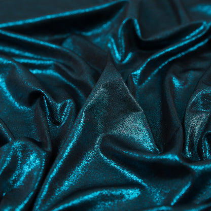 Metallic Teal All-Over Foil Knit - Full