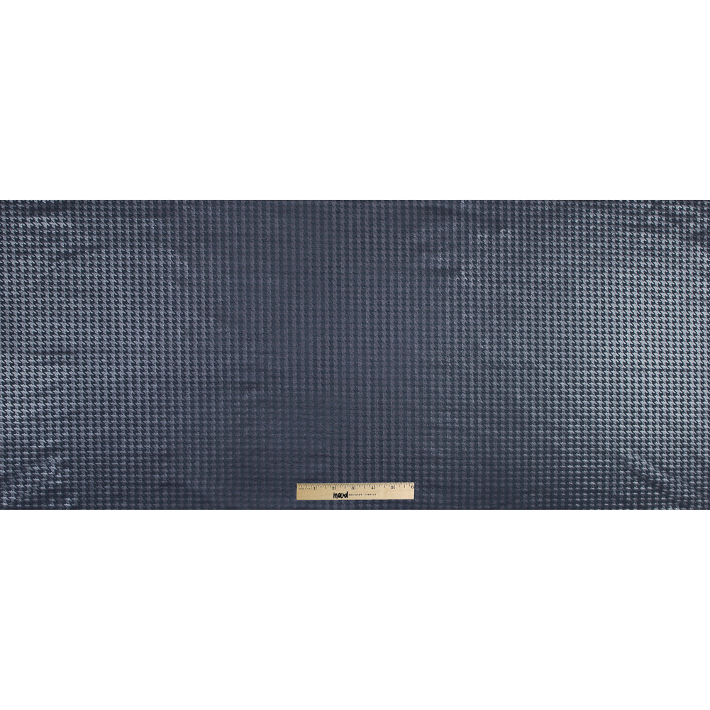 Charcoal Ponte Knit with a Houndstooth Foil Folded