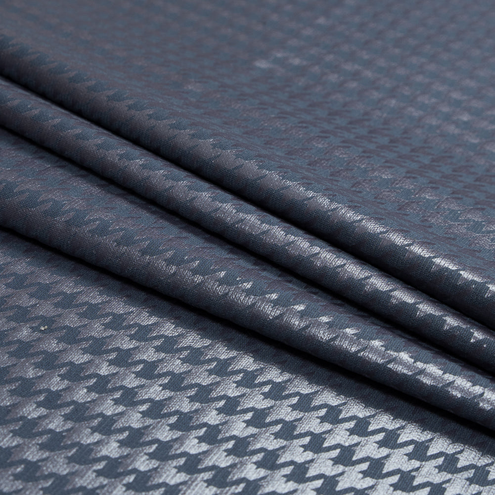 Charcoal Ponte Knit with a Houndstooth Foil Detail