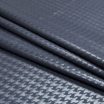 Charcoal Ponte Knit with a Houndstooth Foil Detail