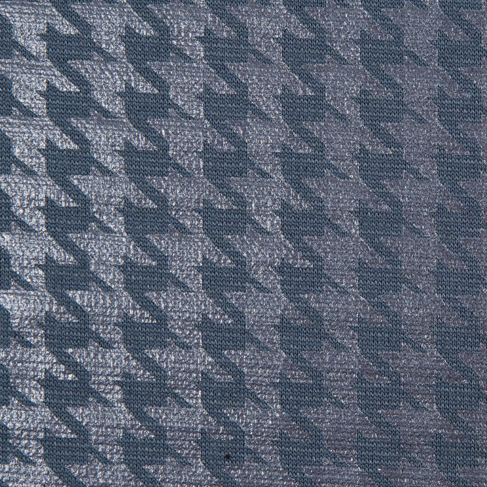 Charcoal Ponte Knit with a Houndstooth Foil Full