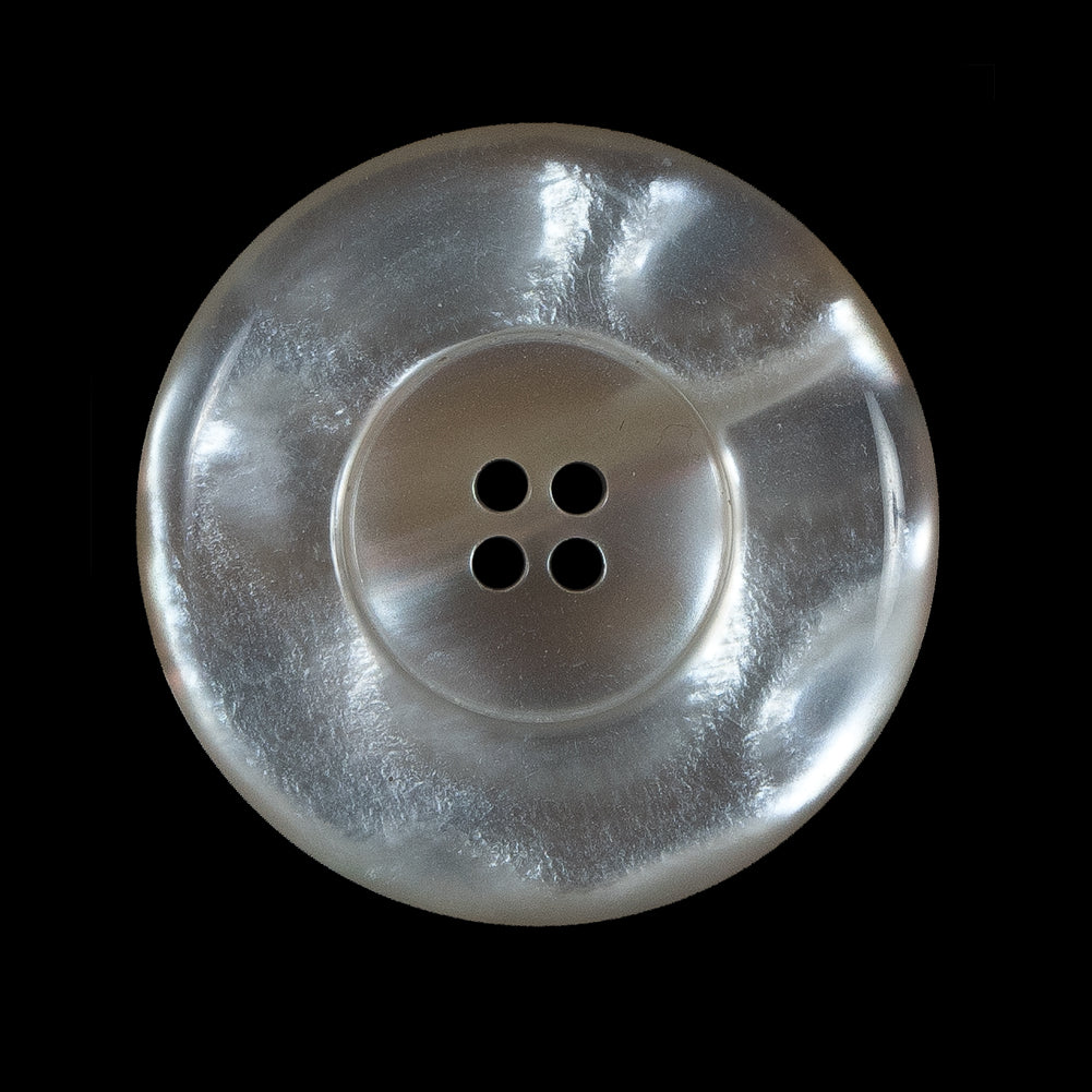 Beige Iridescent Plastic Button - 44L/28mm