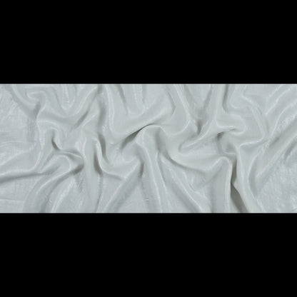 Ivory Lightweight Linen Woven with Metallic Silver Foil - Folded