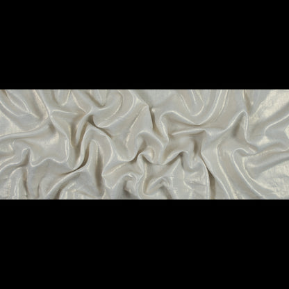 Lightweight Linen Woven with Metallic Gold Foil - Ivory - Simone Collection Folded