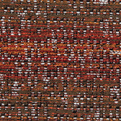 Red, Orange and Brown Cotton Tweed - Detail