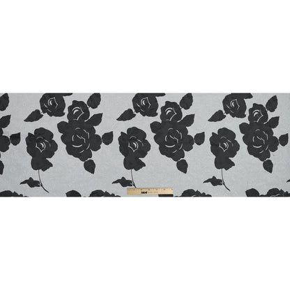 Black and Gray Rose Jacquard Folded