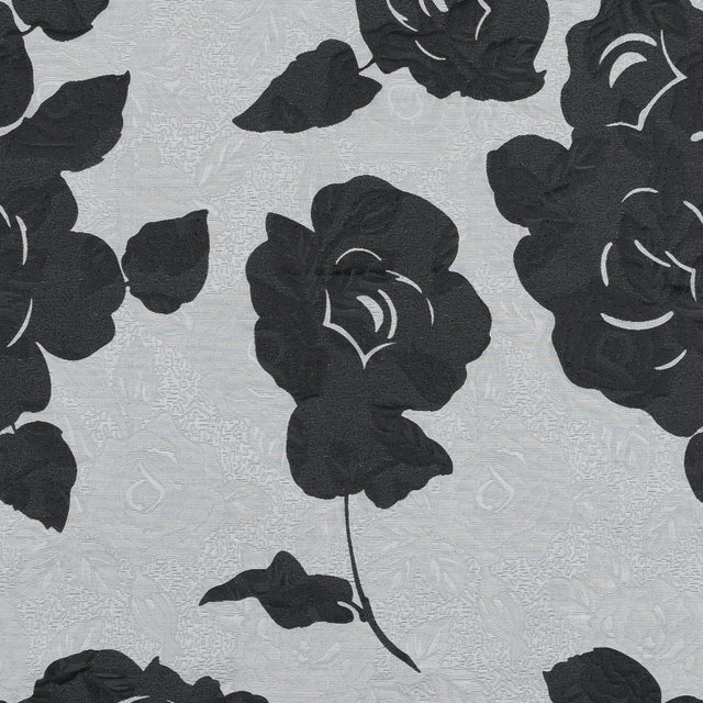 Black and Gray Rose Jacquard