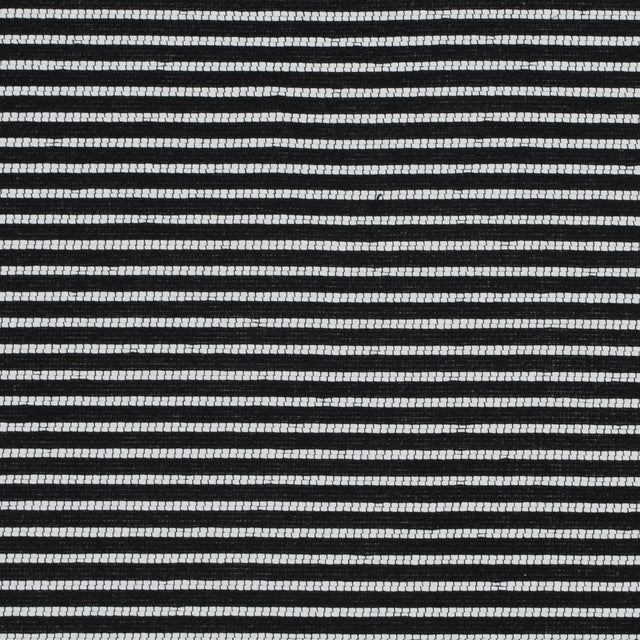 Sea NY Black and White Striped Loosely Woven Cotton Blend