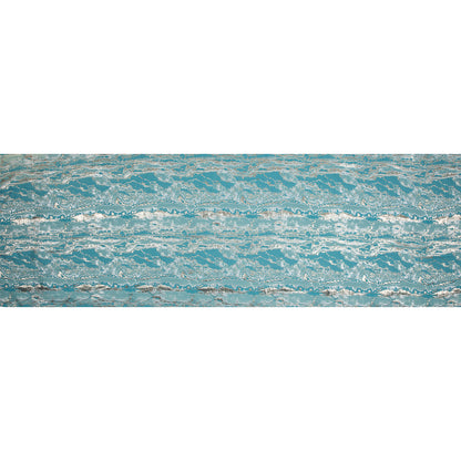 Metallic Gold and Blue Abstract Jacquard Folded