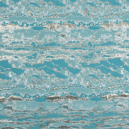 Metallic Gold and Blue Abstract Jacquard