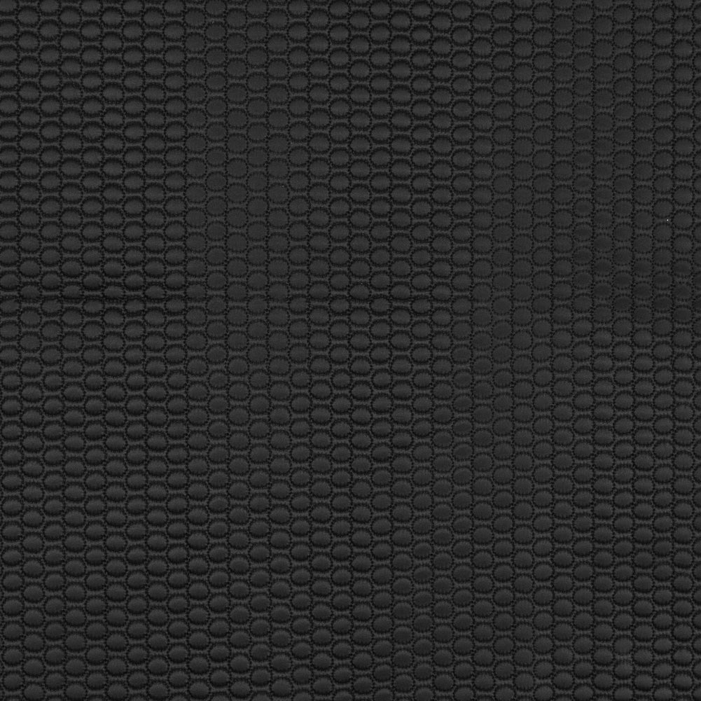 Black Circular Geometric Quilted Coating
