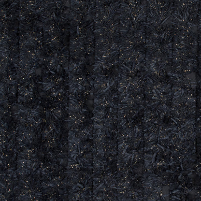 Black and Metallic Gold Fringe Fabric