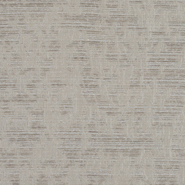 Beige and Metallic Silver Abstract Brocade