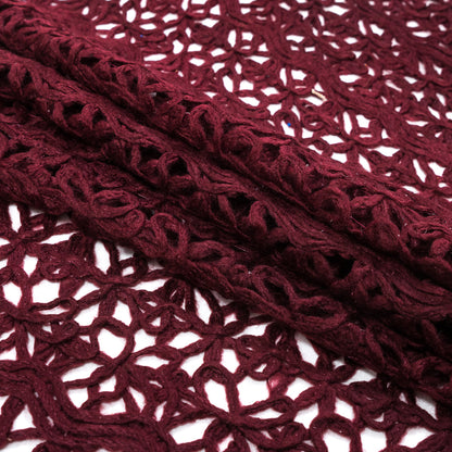 Novelty Acrylic Lace - Maroon Folded