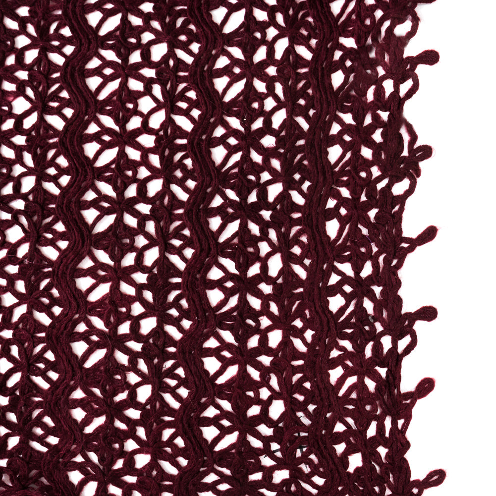 Novelty Acrylic Lace - Maroon