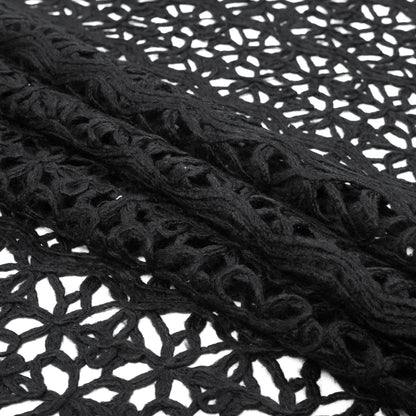 Novelty Acrylic Lace - Black Folded