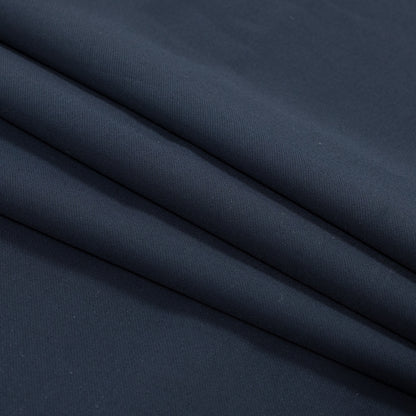 Navy Stretch Woven Cotton Blend Folded