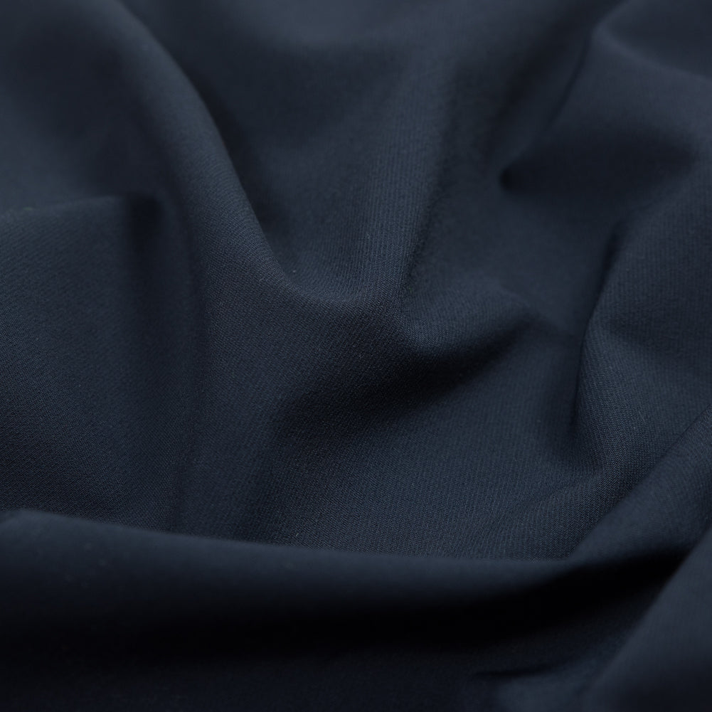 Navy Stretch Woven Cotton Blend Detail