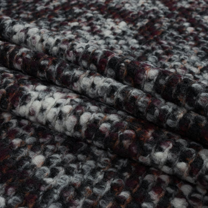 Orange, Red and Black Speckled Wool Knit Folded